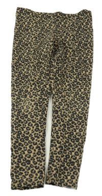 Béžovo-hnědo-černé legíny s leopardím vzorem M&S