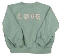 Světlezelená mikina s nápisem H&M