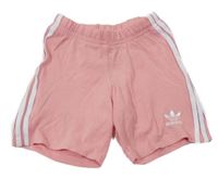 Růžovo-bílé kraťasy s logem Adidas