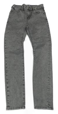Šedé elastické skinny rifle 157