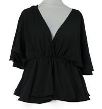Dámská černá peplum halenka PrettyLittle Thing