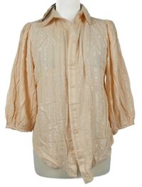 Nové - Dámská světlerůžová proužkovaná halenka Next 