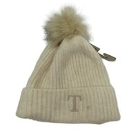 Nové - Dámská smetanová pletená čepice s bambulí zn. Primark