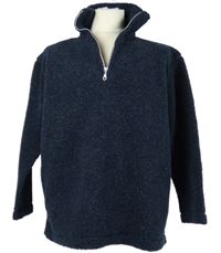 Dámská tmavomodrá huňatá mikina 