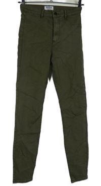 Dámské khaki skinny rifle Zara 