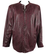 Dámská vínová koženková bunda Gina S. 