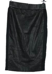 Dámská černá koženková pouzdrová sukně Ruth Langsford 