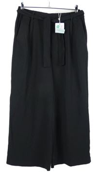 Nové - Dámské černé culottes kalhoty s páskem Blue Motion 