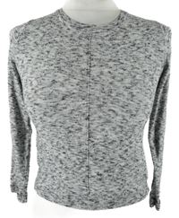Dámský šedo-černý melírovaný crop svetr Topshop 