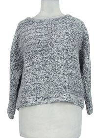 Dámský šedý melírovaný vlněný svetr John Lewis 