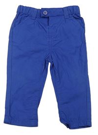 Modré plátěné chino kalhoty Bhs