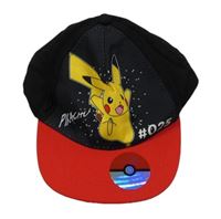 Černo-červená kšiltovka s Pikachu