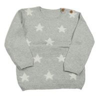 Světlešedý svetr s hvězdičkami zn. George