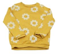Žlutá květinová mikina F&F