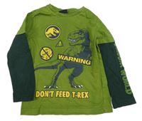 Zelené triko s dinosaurem 