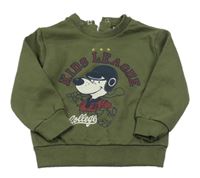 Khaki mikina s obrázkem so cute