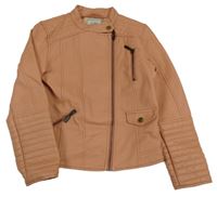 Starorůžová koženková bunda Next