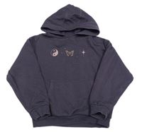 Fialová mikina s obrázky a kapucí George