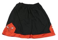 Černo-červené sportovní kraťasy s býkem