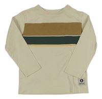 Světlebéžové triko s pruhy