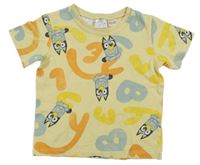 Žluté tričko s Bluey 