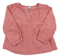 Růžové žebrované šatx