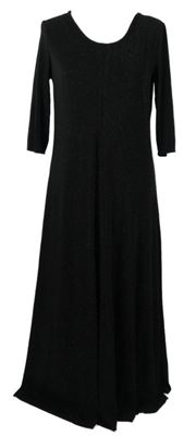 Dámské černé třpytivé společenské dlouhé šaty Benetton