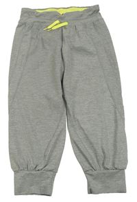 Šedé melírované sportovní capri tepláky H&M