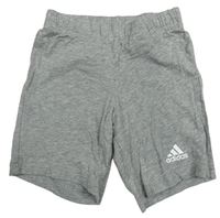Šedé bavlněné kraťasy Adidas