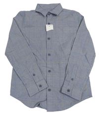 Nové - Modro-bílá vzorovano/kostkovaná košile F&F
