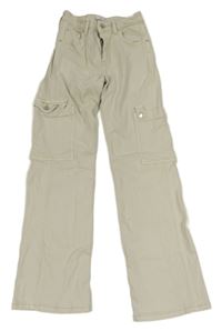 Světlebéžové rifle s kapsami Zara