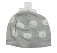 Nové - Šedá čepice s medvědy