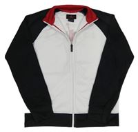 Bílo-černá sportovní propínací mikina Air Jordan