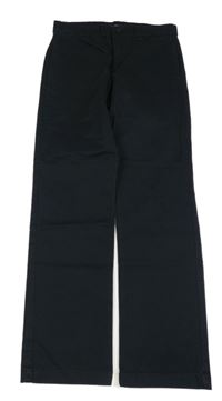 Tmavomodré plátěné chino kalhoty 