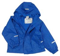 Modrá nepromokavá jarní bunda s planetami a kapucí Impidimpi