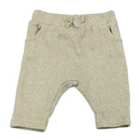 Béžové melírované baggy tepláky s mašlí Topomini