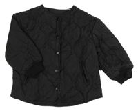 Černá šusťáková prošívaná zateplená bunda Zara