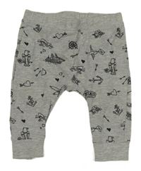 Šedé lehké tepláky s obrázky H&M