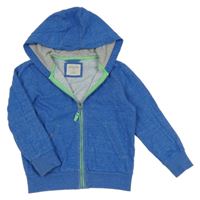 Modrá melírovaná propínací mikina s kapucí Reserved