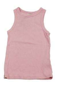 Růžový žebrovaný top F&F