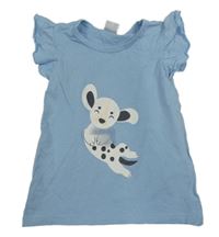 Světlemodré tričko s pejskem Kiki&Koko