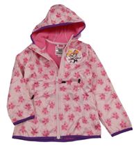Světlerůžová vzorovaná softshellová bunda s kapucí - Tlapková patrola Nickelodeon