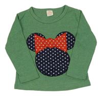 Zelené melírované triko s Minnie 