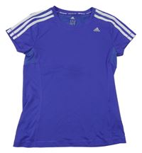 Fialové sportovní funkční tričko Adidas