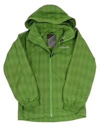 Zelená vzorovaná šusťáková jarní bunda s kapucí Trevolution