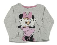 Šedé melírované triko s Minnií Primark