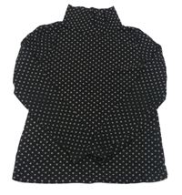Černé vzorované triko s rolákem H&M