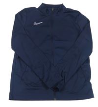 Tmavomodrá funkční sportovní propínací mikina s logem Nike