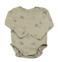 Béžové body s medvídky H&M