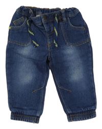 Tmavomodré teplákové rifle Ergee